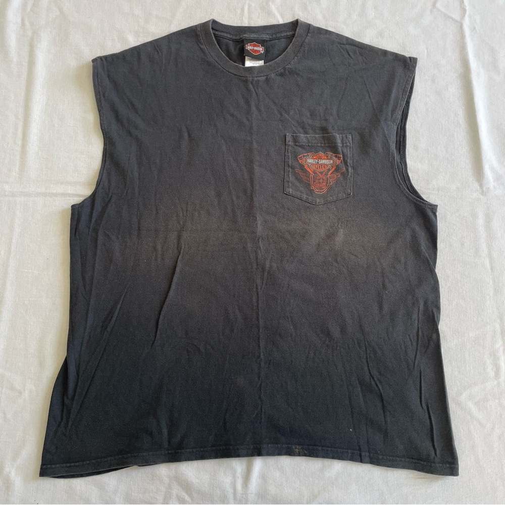 Harley-Davidson Vintage Black Tank Top Daytona Beach, Florida Mens 2XL